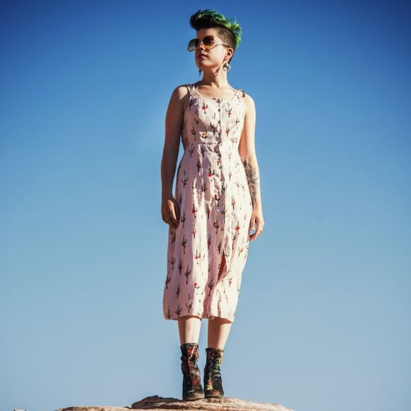 Dolce Vita Pink Backless Cacti Dress - Picture 4 of 13